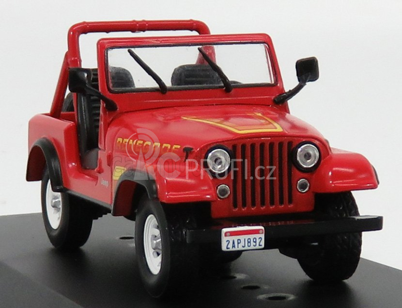 Greenlight Jeep Cj-7 Renegade Open 1983 - The Terminator 1:43 Červená Bílá