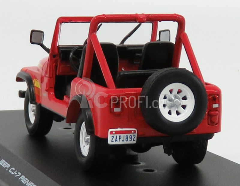 Greenlight Jeep Cj-7 Renegade Open 1983 - The Terminator 1:43 Červená Bílá