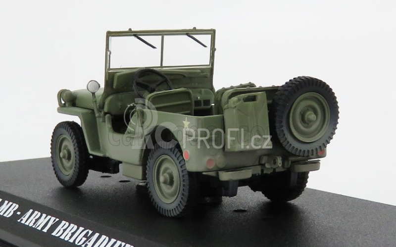 Greenlight Jeep Willys Mb Open 1942 - M-a-s-h 1:43 Vojenská Zelená