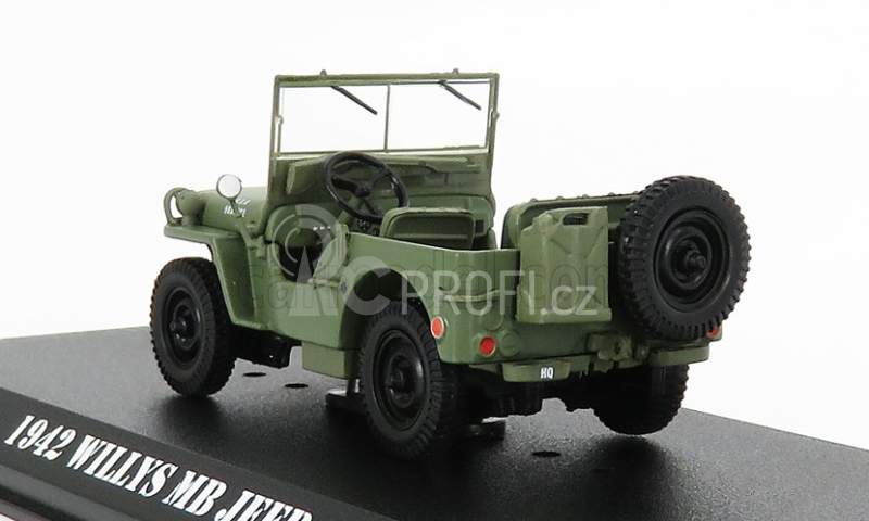 Greenlight Jeep Willys Mb Open 1942 - M-a-s-h 1:43 Vojenská Zelená