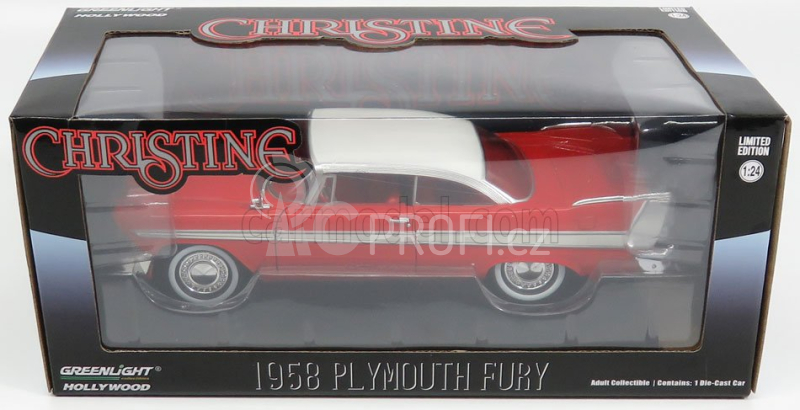 Greenlight Plymouth Fury 2-door 1958 - Christine La Macchina Infernale 1:24 Červená Bílá