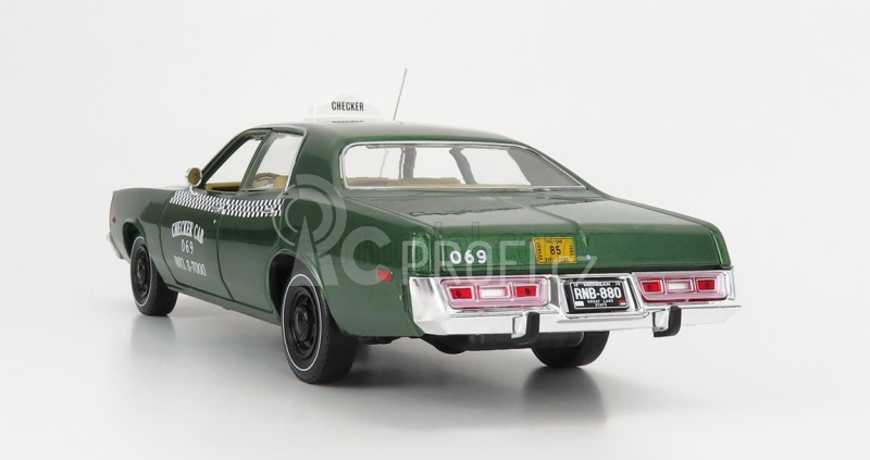 Greenlight Plymouth Fury Checker Cab Taxi 1976 - Beverly Hills Cop 1:18 Green Met