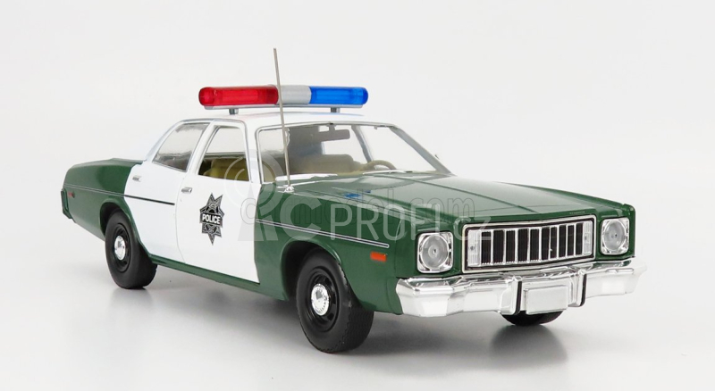 Greenlight Plymouth Fury Hazzard Police 1975 1:18 Zelená Bílá