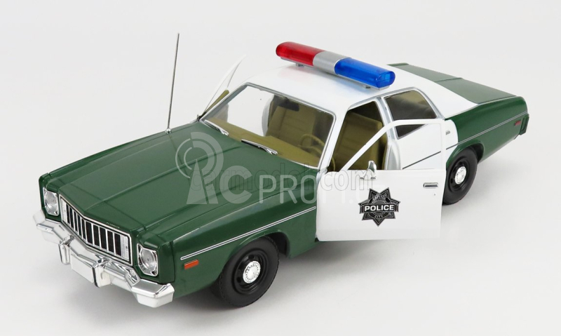 Greenlight Plymouth Fury Hazzard Police 1975 1:18 Zelená Bílá