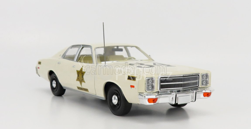 Greenlight Plymouth Fury Hazzard Police Hazzard County 1977 1:18 Bílá