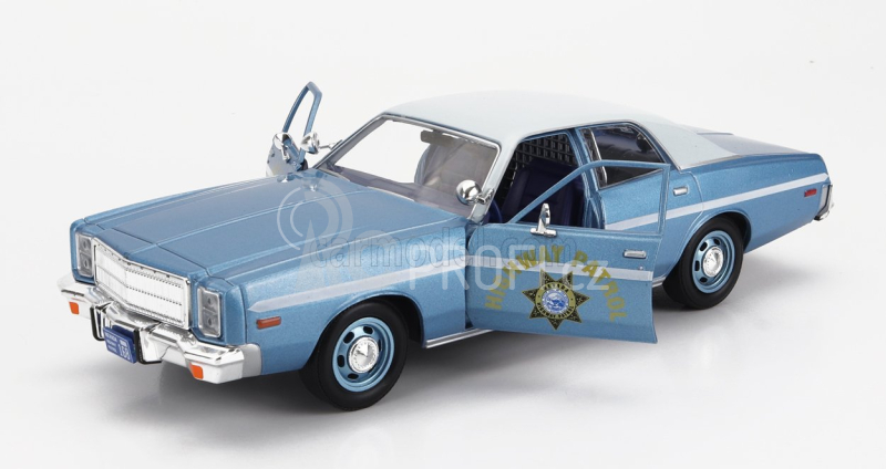 Greenlight Plymouth Fury Nevada Highway Patrol Police 1978 1:24 Světle Modrá