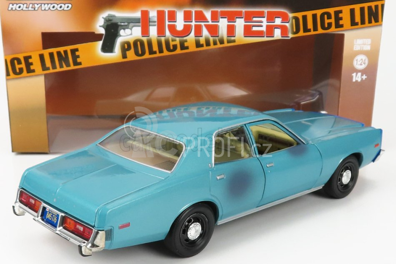 Greenlight Plymouth Fury Police 1977 - Hunter 1:24 Blue