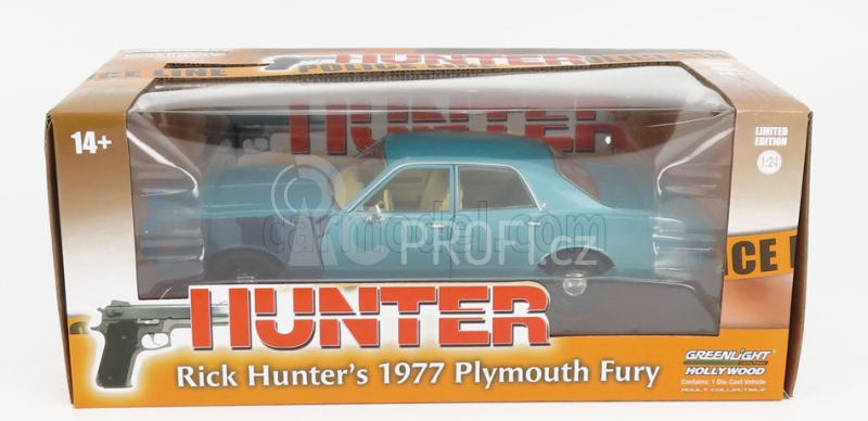 Greenlight Plymouth Fury Police 1977 - Hunter 1:24 Blue