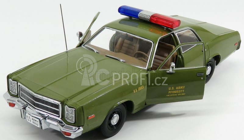 Greenlight Plymouth Fury U.s. Army Military Police 1977 - A-team 1:18 Vojenská Zelená