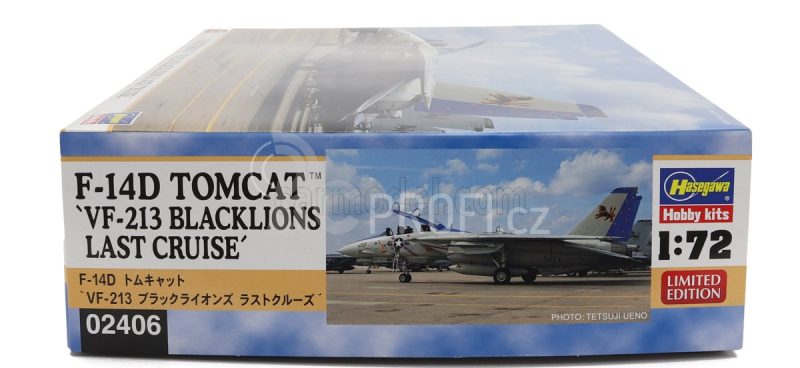 Hasegawa Grumman F-14d Tomcat Vf-213 Blacklions Last Cruise Military Airplane 1974 1:72 /