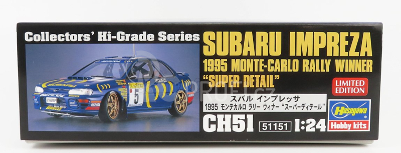 Hasegawa Subaru Impreza N 5 Winner Rally Montecarlo 1995 C.sainz - L.moya 1:24 /