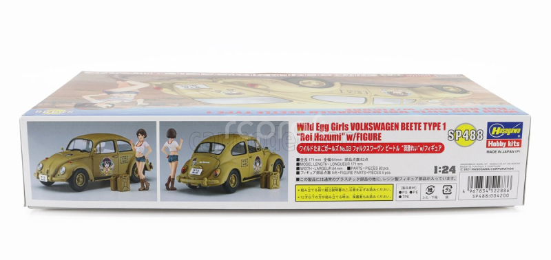 Hasegawa Volkswagen Beetle Type 1 With Girl Figure Rei Hazumi 1965 1:24 /