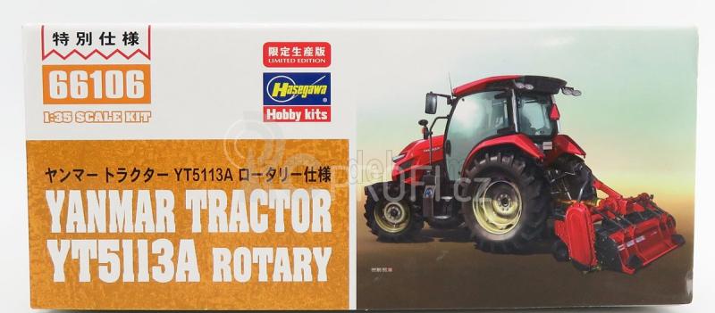 Hasegawa Yanmar Yt5113a Tractor With Rotary Trailer 1:35 /