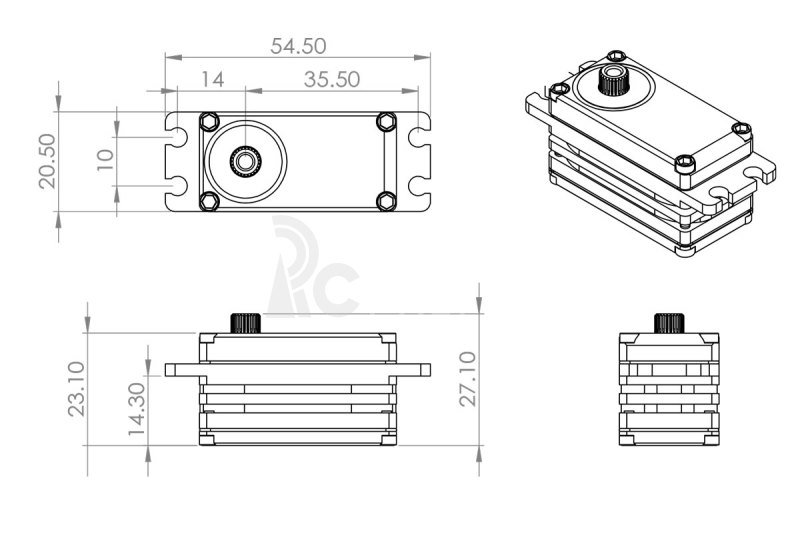 HBL599SL (0.09s/60°, 23.0kg.cm)