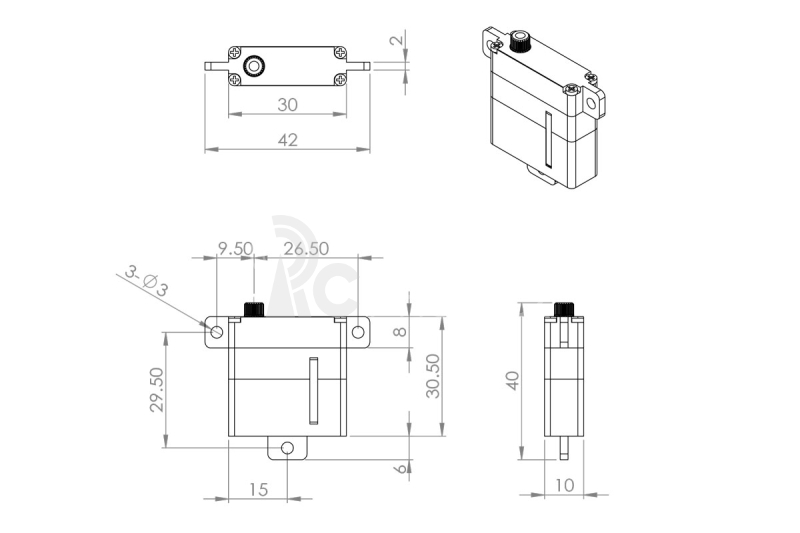 HBL6625MINI (0.10s/60°, 6.0kg.cm)