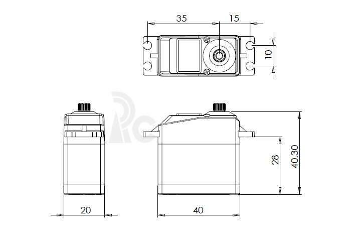 HBL665 (0.09s/60°, 16.7kg.cm)