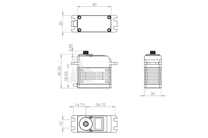 HBL960 (0.09s/60°, 18.6kg.cm)