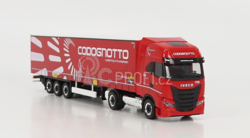 Herpa Iveco fiat S-way Truck Telonato Codognotto Transports 2020 1:87 Red