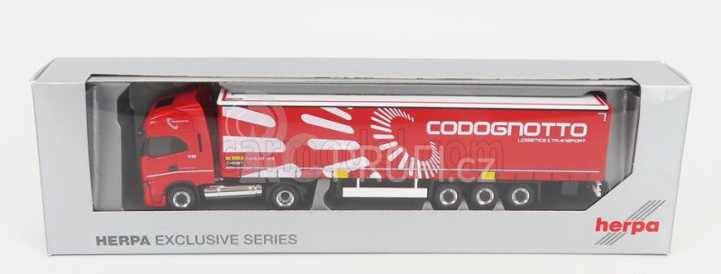 Herpa Iveco fiat S-way Truck Telonato Codognotto Transports 2020 1:87 Red