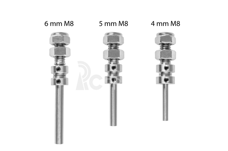 Hřídel kola 4mm M8 (2ks)