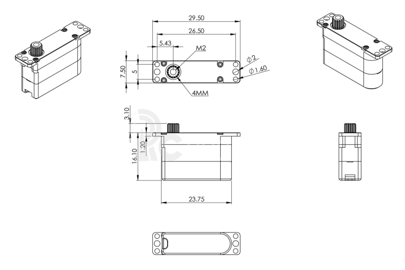 HS75H (0.087s/60°, 4.0kg.cm)