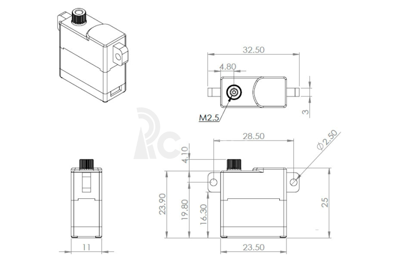 HV6150 (0.159s/60°, 10.9kg.cm)