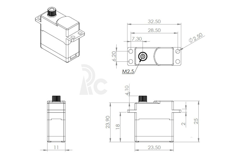 HV6150H (0.159s/60°, 10.9kg.cm)