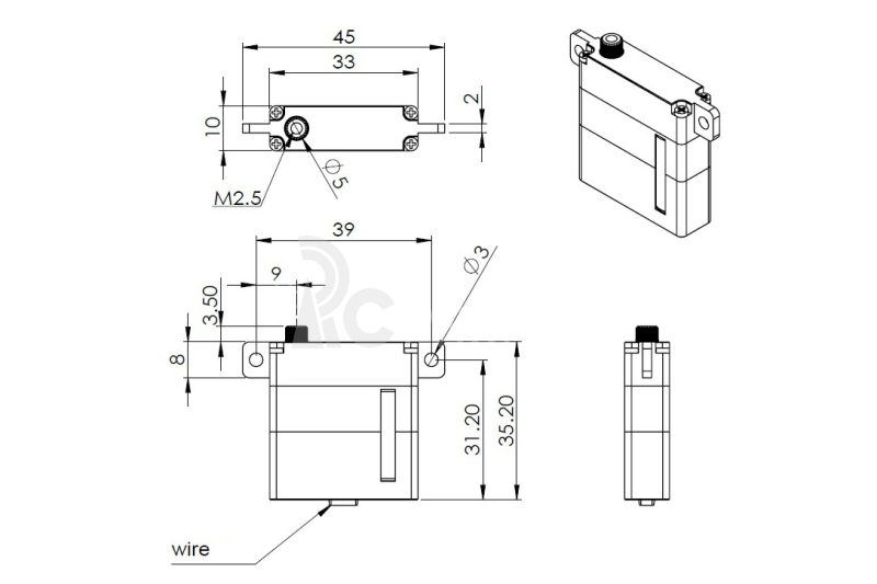 HV6160 (0.133s/60°, 18.6kg.cm)