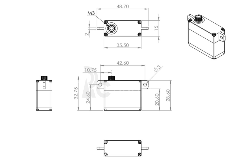 HV747R (0.13s/60°, 15.0kg.cm)