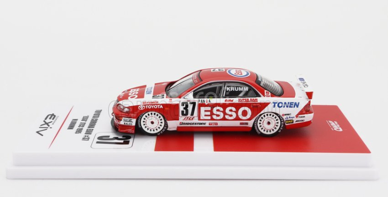 Inno-models Totota Set 2x Corona Exiv Zent N 1 Racing + Esso N 37 Racing 1995 1:64 Červená Bílá