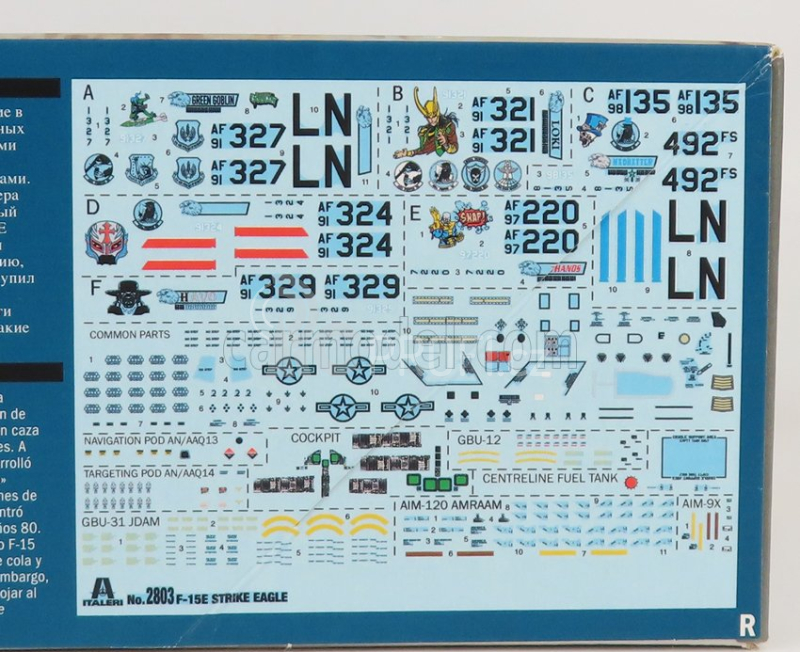 Italeri Mcdonnel douglas F-15e Strike Eagle Caccia Military Airplane 1988 1:48 /