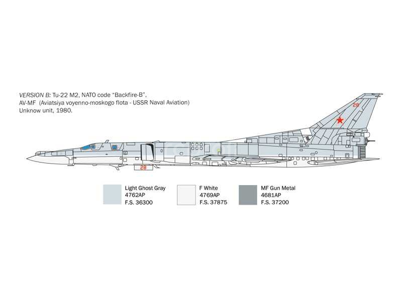 Italeri Tupolev Tu-22 M3 BACKFIRE C (1:72)