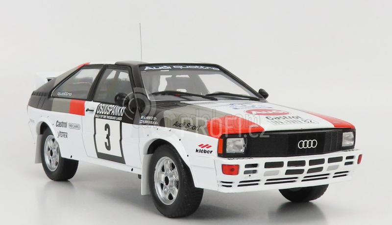 Ixo-models Audi Quattro N 3 Rally 1000 Lakes 1982 H.mikkola - A.hertz 1:18 Bílá Šedá Červená