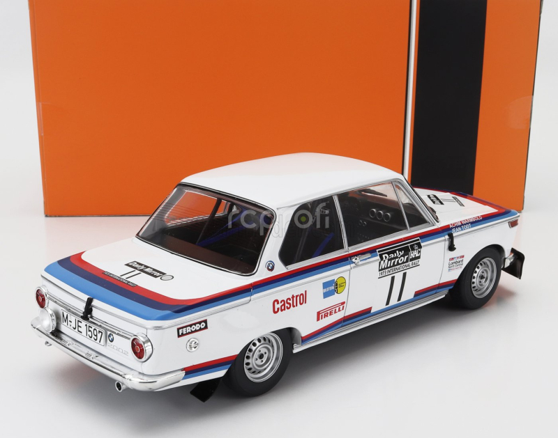 Ixo-models BMW 2002 Team Bmw Motorsport (night Version) N 11 Rally Rac 1973 Achim Warmbold - Jean Todt 1:18 Bílá