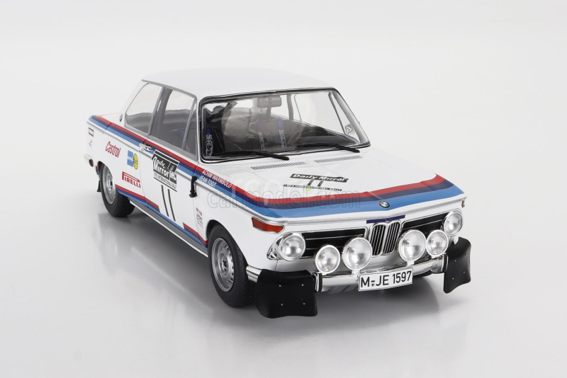 Ixo-models BMW 2002 Team Bmw Motorsport (night Version) N 11 Rally Rac 1973 Achim Warmbold - Jean Todt 1:18 Bílá