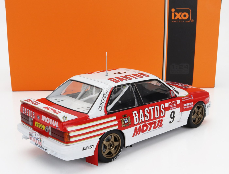 Ixo-models BMW 3-series M3 (e30) Team Motul Bastos N 9 4th Rally Tour De Corse 1988 Francois Chatriot - Michel Perin 1:24 Červená Bílá