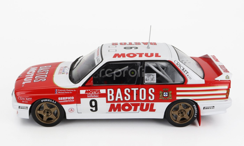 Ixo-models BMW 3-series M3 (e30) Team Motul Bastos N 9 4th Rally Tour De Corse 1988 Francois Chatriot - Michel Perin 1:24 Červená Bílá