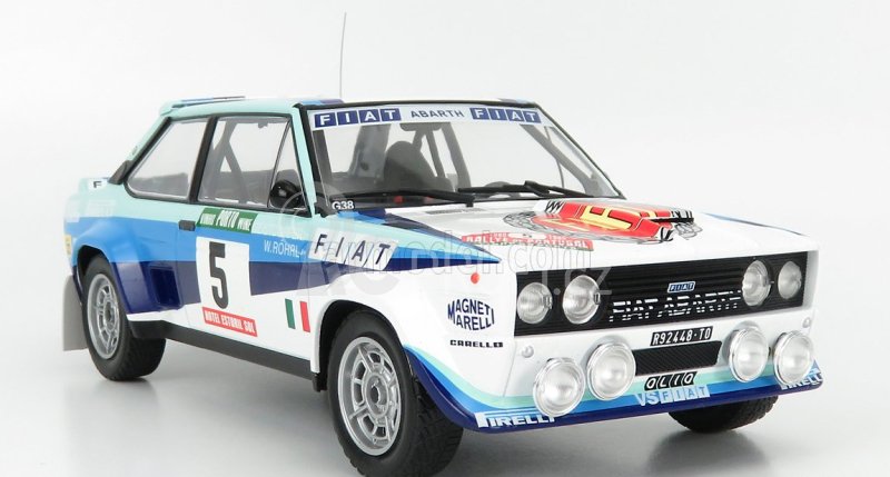 Ixo-models Fiat 131 Abarth Team Fiat Works (night Version) N 5 1:18, bílomodrá