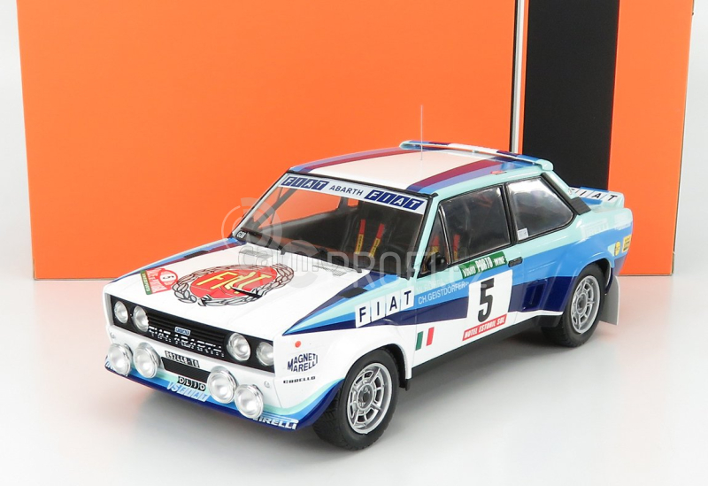 Ixo-models Fiat 131 Abarth Team Fiat Works (night Version) N 5 1:18, bílomodrá