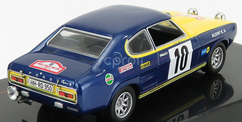 Ixo-models Ford england Capri 2600 Rs N 10 Rally Rajd Polski 1972 W.rohrl 1:43 Modrá Žlutá