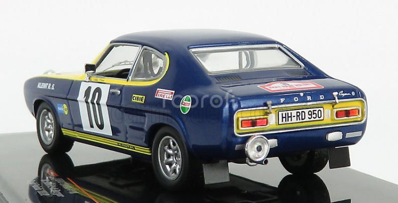 Ixo-models Ford england Capri 2600 Rs N 10 Rally Rajd Polski 1972 W.rohrl 1:43 Modrá Žlutá