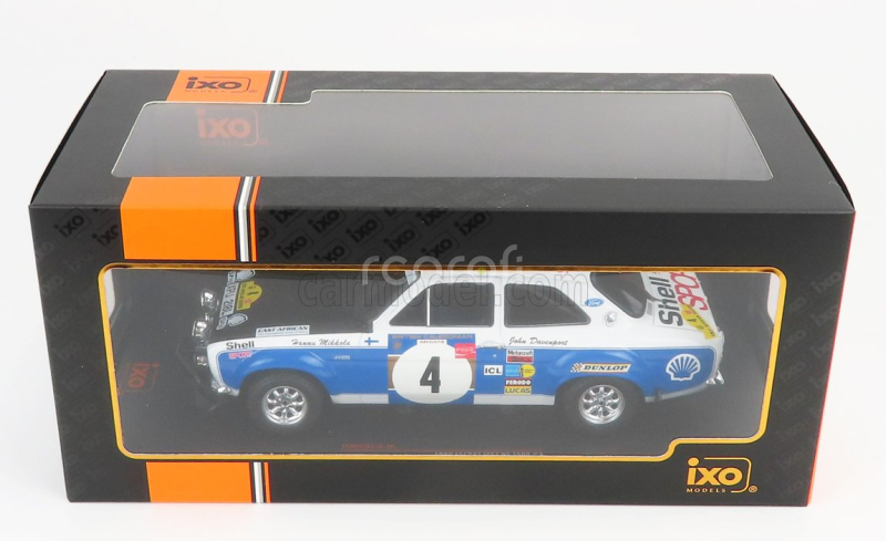 Ixo-models Ford england Escort Mki Rs 1600 (night Version) N 4 Rally Safari 1973 H.mikkola - J.davenport 1:18 Bílá Modrá Černá