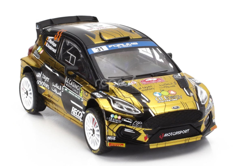 Ixo-models Ford england Fiesta Rally2 N 31 Rally Montecarlo 2024 John Wartique - Maxime Andernack 1:43 Žlutá Černá