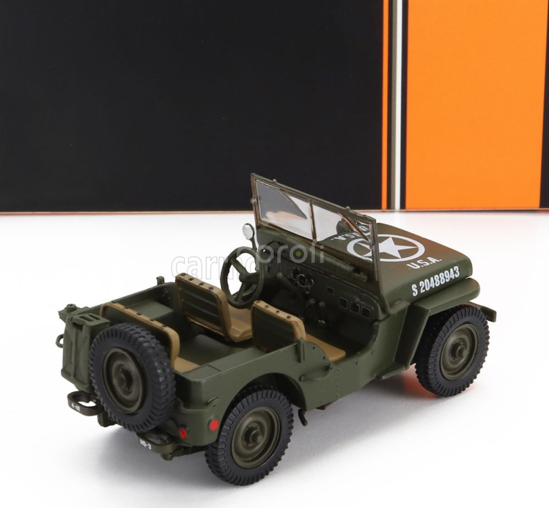 Ixo-models Jeep Willys Mb Army Open 1943 1:43 Vojenská Zelená