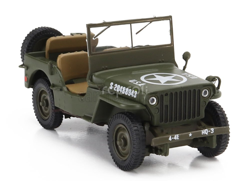 Ixo-models Jeep Willys Mb Army Open 1943 1:43 Vojenská Zelená