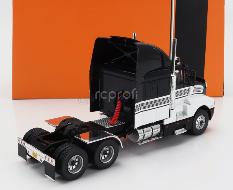 Ixo-models Kenworth T600a Tractor Truck 3-assi 1986 1:43 Černá Bílá