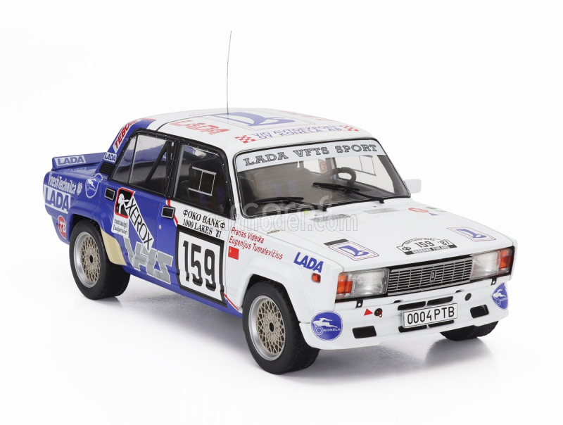 Ixo-models Lada fiat 2105 Vfts N 159 Rally 1000 Lakes 1987 Eugenijus Tumalevicious - Pranas Videika 1:18 Bílá Modrá