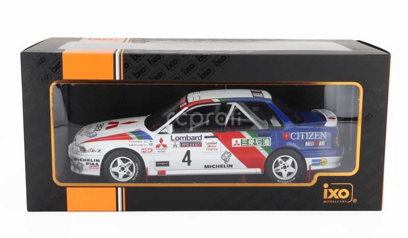 Ixo-models Mitsubishi Galant Vr-4 Team Mitsubishi Ralliart Europe N 4 Rac Rally 1990 Ari Vatanen - Bruno Berglund 1:18 Bílá Modrá Červená