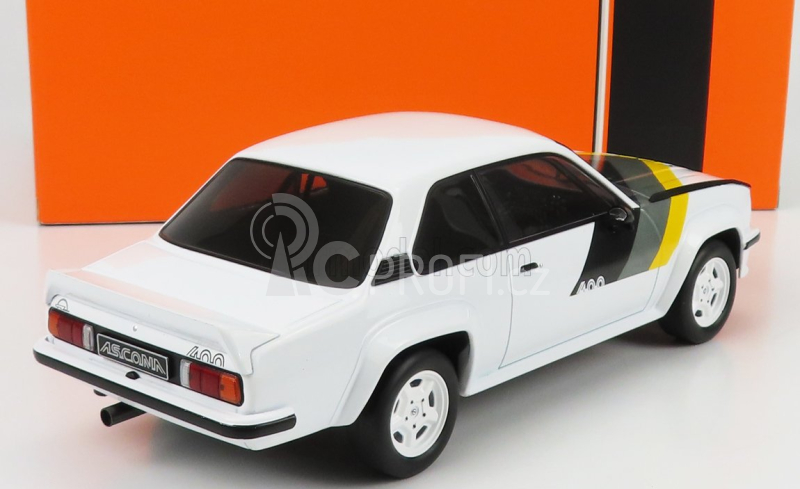 Ixo-models Opel Ascona B 400 1982 1:18 Bílá Žlutá Šedá