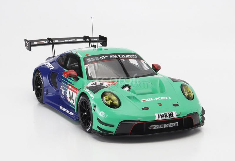 Ixo-models Porsche 911 992 Gt3 R Team Falken Motorsports N 44 10th 24h Nurburgring 2023 Joel Eriksson - Tim Heinemann - Nico Menzel - Martin Ragginger 1:18 Zelená Modrá